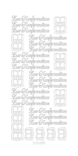 "Konturensticker ""Zur Konfirmation"" silber-glänzend" von Hobbyfun