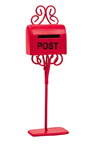 Mini Mail-Box/Briefkasten ca. 11 cm rot Hobbyfun von Hobbyfun