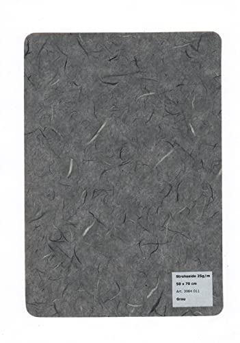 STYLO Strohseide 25 g/m², 50 x 70 cm, grau von Hobbyfun