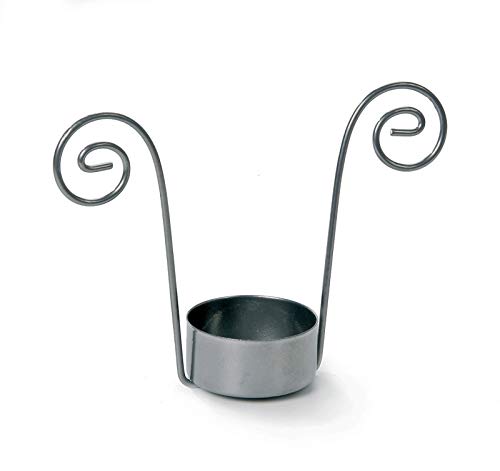 Teelichthalter 2-armig, aus Metall, 3er Set, 9 cm hoch, hängend im Glas, Tischdeko, Teelichteinsatz von Hobbyfun