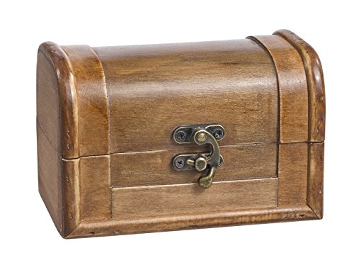 Truhe 14 cm x 8,5 x 9 cm, braun von Hobbyfun