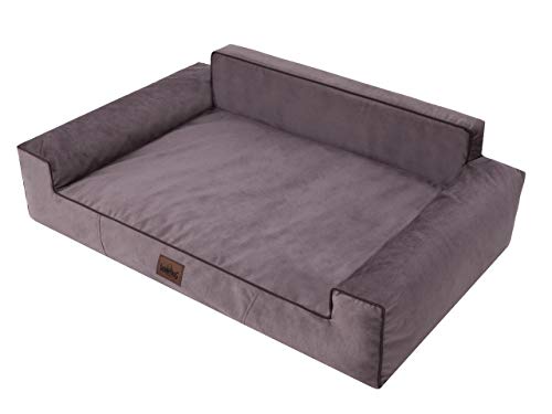 Hundebett Hundekissen Bett Haustierbett Hundeliegen Kissen Hundesofa Hundecouch Liegen Sofa Hundekorb Tierbett Weich, Braun, 116 x 78 cm von HOBBYGARDEN