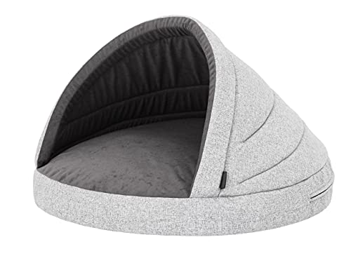 HOBBYGARDEN Hundematratze Haustierbett Hundehütte Kissen Liegen Hundehöhle Bett Sofa Hundekorb Tierbett Hunderuheplatz Hundesofa Matratze, 65 x 65 cm, Asche von HOBBYGARDEN