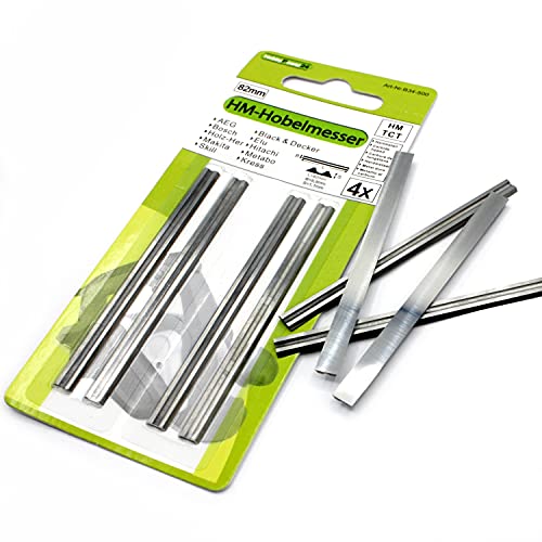 4 Stück HM Wendemesser/Hobelmesser 82mm für Bosch Elektrohobel Hobel PHO 15-82 / PHO 2-82 / PHO 2000 von HobbyPower24