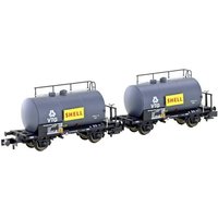 Hobbytrain H24831 N 2er-Set Leichtbau-Kesselwagen VTG/Shell der DB VTG / Shell Hobbytrain H24831 N 2er-Set Leichtbau-Kesselwagen VTG/Shell der DB VTG / Shell von Hobbytrain