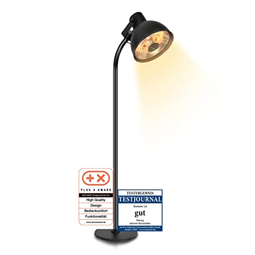 Hoberg Infrarot Heizstrahler mit Carbon-Heizelement 2000 W | Elektrischer Terrassenstrahler mit 3 Heizstufen & Fernbedienung | Schnelles Aufheizen & gezielte Wärme | Für Indoor & Outdoor [IP34] von Hoberg
