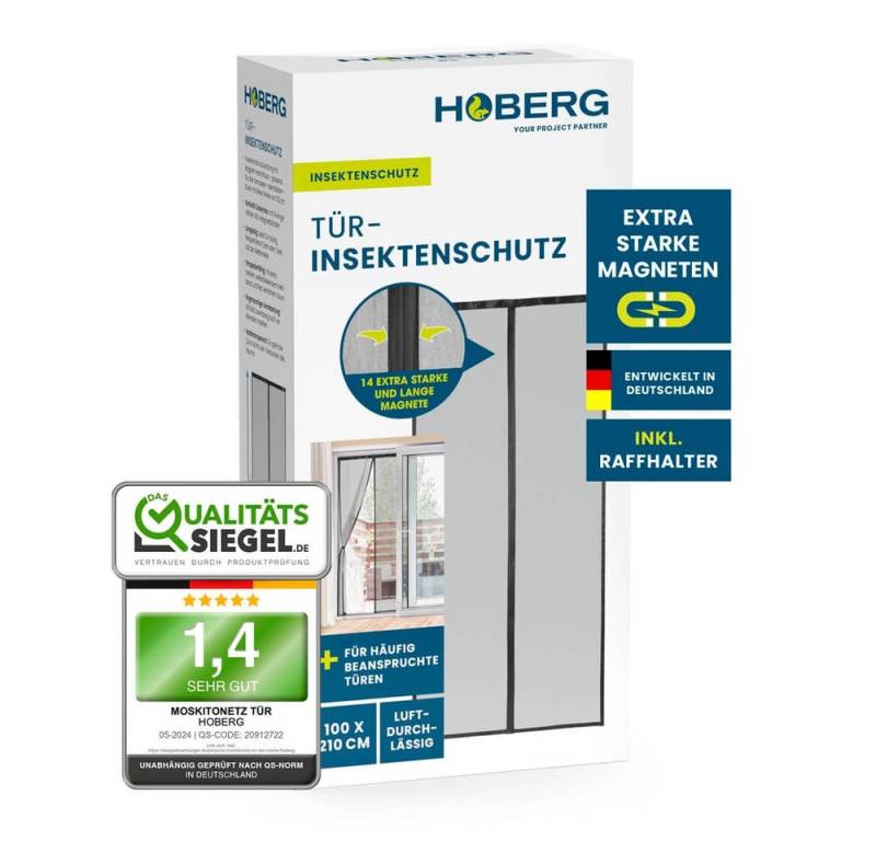 Hoberg Insektenschutz-Vorhang Hoberg Your Project Partner Tür-Insektenschutz 100 x 210 cm, Schutz vor Fliegen, Moskitos und anderen Insekten von Hoberg