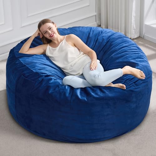 Hobestluk Sitzsack-Sessel für Erwachsene, groß, 152 cm, mit abnehmbarem Bezug, Sitzsack mit Füllstoff, Sitzsack für Erwachsene, für Wohnzimmer, Schlafzimmer von Hobestluk