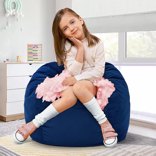 Hobestluk Sitzsack-Stühle, 70 cm, mit Memory-Schaum gefüllt und maschinenwaschbarer Bezug, Sitzsack für Spielzimmer, Wohnzimmer, Schlafzimmer, Blau von Hobestluk