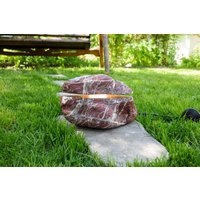 Handgefertigte Naturstein-Gartenlaterne Wasserdichtes Led-Licht von HobiMania