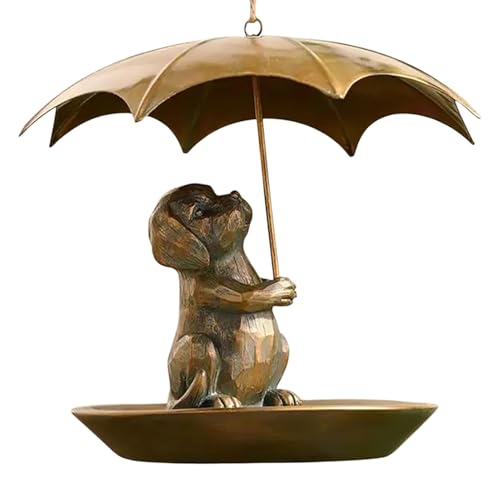 Hobngmuc Eichhörnchen Regenschirm Vogelfutterstation - Outdoor Eichhörnchen Halteschirm Wildvogel Futterstation | Allwetter Metallkonstruktion Futterstation für Balkon Terrasse Outdoor von Hobngmuc