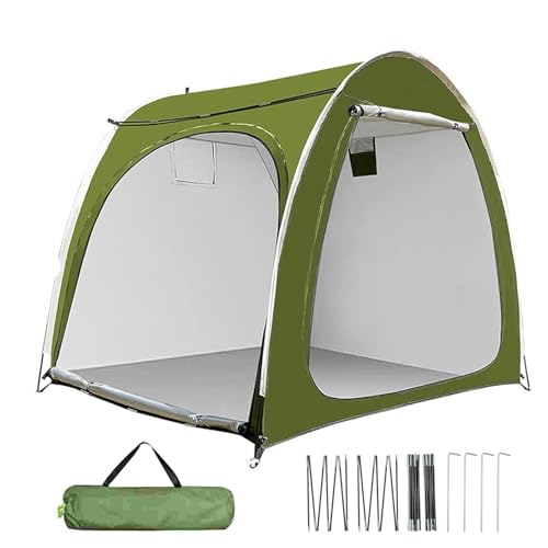 Hobngmuc Fahrradzelt, wasserdichte Motorradgarage, Wetterfester Outdoor Stauzelt Mit Doppeleinstieg Für Garten Camping Rasen von Hobngmuc