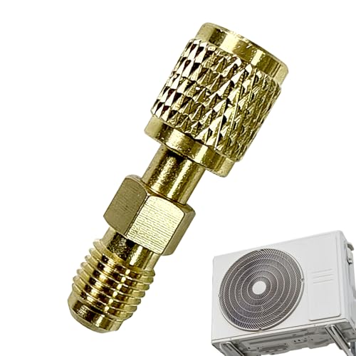 Hobngmuc Kältemittel Tank Adapter - Vakuumpumpe Adapter,Gegenläufiges Gewinde, 6 mm Anschluss Für Nachfüllen Von Split-Klimaanlagen von Hobngmuc