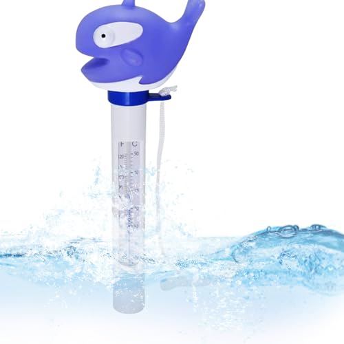 Hobngmuc Poolthermometer | Wasserdichtes Schwimmbadthermometer | Tragbarer Monitor Mit Schnur Wasserdicht Für Schwimmteich Aquarium Badezimmer von Hobngmuc