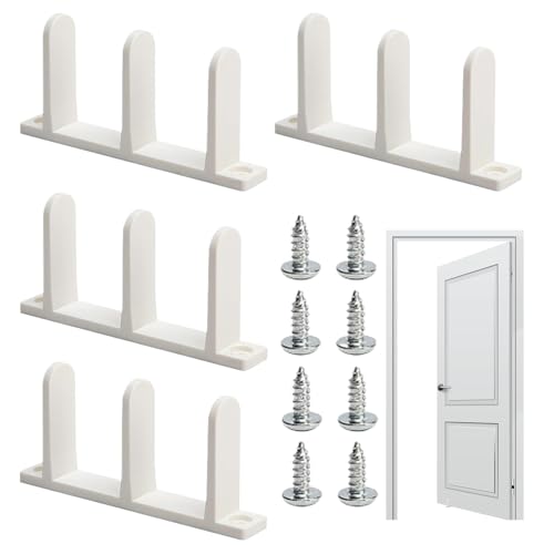 Hobngmuc Schranktürführungen für Boden | Schranktürführungen für Schrankboden | stabile Hardware mit Schrauben Ersatzteilen Bypass-Schiene für Standard-Innenhaus Badezimmer Schrank Wohnung von Hobngmuc