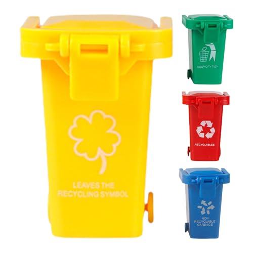 Hobngmuc Trash Pack Spielzeug | Mülleimer Stiftehalter Mit Deckel Und Rädern | Aufbewahrung Mobiler Abfallbehälter Für Schreibtisch Büro Klassenzimmer | Kindergeburtstag Tisch von Hobngmuc