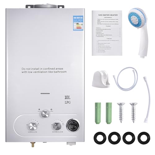 10L Gas Durchlauferhitzer,20KW LPG Propan Warmwasserbereiter Durchlauferhitzer Mit Winter und Sommermodus, Mehrfachschutz, für Dusche & Täglichen Gebrauch Campingausflüge Bootshaus Silber 10L Gas Durchlauferhitzer,20KW LPG Propan Warmwasserbereiter Durchlauferhitzer Mit Winter und Sommermodus, Mehrfachschutz, für Dusche & Täglichen Gebrauch Campingausflüge Bootshaus Silber von Hocamel