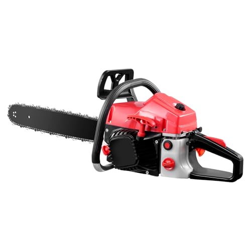 Benzin Kettensäge, 58 CC, 5,7 PS,45 cm Schnittlänge,Benzinbetriebene Motorsäge, Handgeführte Kabellose Motorkettensäge zum Ästern von Bäumen, Baumschnitt, Roden, Fällen von Wäldern Benzin Kettensäge, 58 CC, 5,7 PS,45 cm Schnittlänge,Benzinbetriebene Motorsäge, Handgeführte Kabellose Motorkettensäge zum Ästern von Bäumen, Baumschnitt, Roden, Fällen von Wäldern von Hocamel