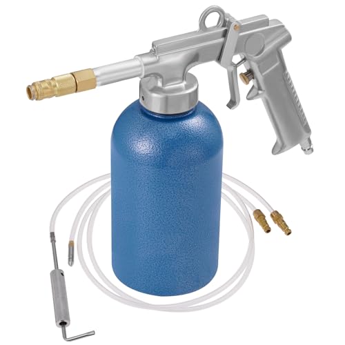 Druckbecherpistole mit 1100 ml Tank aus robustem Stahl 4-6 bar 1/4" Lufteinlass Hohlraumpistole zur Hohlraumversiegelung Rostschutzpistole Wachsspritzpistole von Hocamel