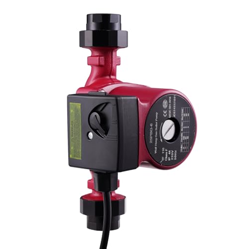 Umwälzpumpe Heizung 220V, RS25-6/180, Heizungspumpe mit 3 Leistungsstufen (31/52/75W), Zirkulationspumpe Warmwasser, 3-stufiger Druck (6/5/3m), Poolheizung Umwelzpumpepumpe Heizung Effizienzpumpe von Hocamel