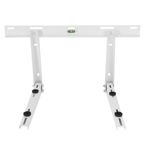 Universal Wandhalterung für Klimaanlage Außengerät 9,000-36,000 BTU bis 180kg, Wandkonsole für Split Klimaanlage und Wärmepumpe Robust und Stabil mit Querstange Stahl Wandhalter Montagekonsole von Hocamel