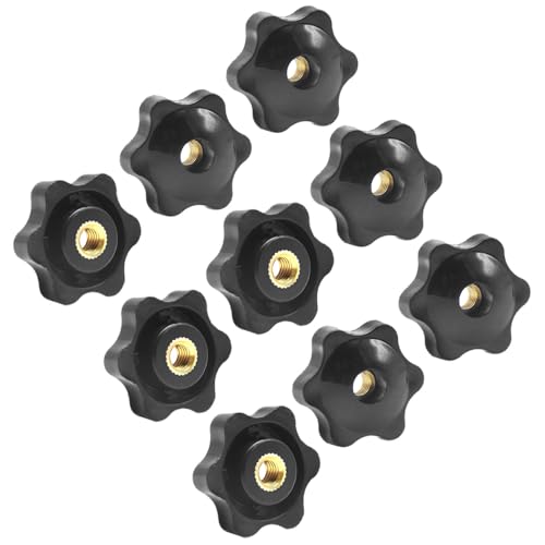 Hocansen 10 Stück Sterngriffmutter M6 Kunststoff Sternschraube Rändelmutter Innengewinde Sternform Klemmknopf Griffmuttern für Mechanische und Elektronische Geräte (MH-T/M6) von Hocansen