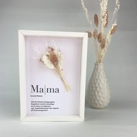 Bilderrahmen Mama Mit Trockenblumenstrauß | Muttertag Geschenk Bilderrahmen Mama Mit Trockenblumenstrauß | Muttertag Geschenk von HochgefuehlShop