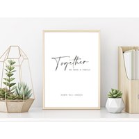 Wanddeko | Personalisiertes Poster Together Zuhause Familie Wohnzimmer A4, A3 Wanddeko | Personalisiertes Poster Together Zuhause Familie Wohnzimmer A4, A3 von HochgefuehlShop