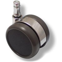 hjh OFFICE 5x Design-Rollen ROLO LUX 11 mm / 65 mm Büro-Stuhl-Rollen für Hartböden Chrom, (5er Pack) von hjh OFFICE