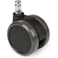 hjh OFFICE 5x Hartbodenrollen ROLO 11 mm / 65 mm Büro-Stuhl-Rollen für Hartböden, (5er Pack) von hjh OFFICE