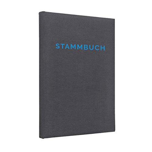 Hochzeitideal – Stammbuch der Familie Linea dunkelgrau blau 21 cm x 14 cm - Buchbinderleinen Hochzeit - Familienbuch Standesamt mit 6-Fach Ringmechanik für Urkunden von Hochzeitideal