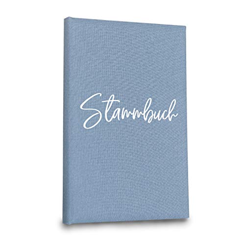 Hochzeitideal Stammbuch der Familie, Familienstammbuch 'Amore' aus Buchbinderleinen (Jeansblau) von Hochzeitideal