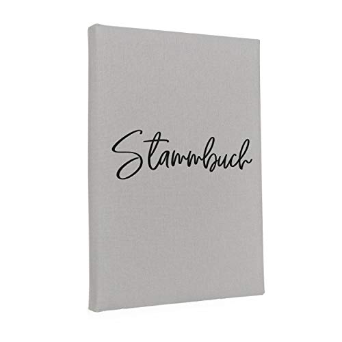 Hochzeitideal – Stammbuch der Familie Amore hellgrau 21,0 cm x 15,0 cm - Buchbinderleinen Hochzeit - Familienbuch Standesamt mit 6-Fach Ringmechanik für Urkunden mit Behördenlochung von Hochzeitideal