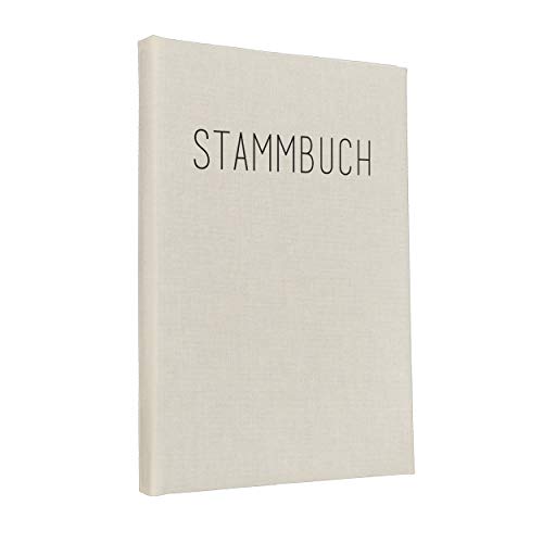 Hochzeitideal Stammbuch der Familie, Familienstammbuch aus Buchbinderleinen, Nr. 120 inkl. Personalisierung (Creme) von Hochzeitideal