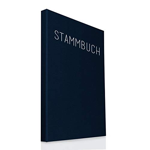 Hochzeitideal Stammbuch der Familie A4 inkl. Personalisierung Bezug Leinen Nr. 120 (Dunkelblau) von Hochzeitideal