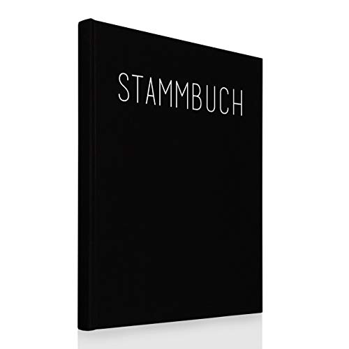 Hochzeitideal Stammbuch der Familie A4 inkl. Personalisierung Bezug Leinen Nr. 120 (Schwarz) von Hochzeitideal