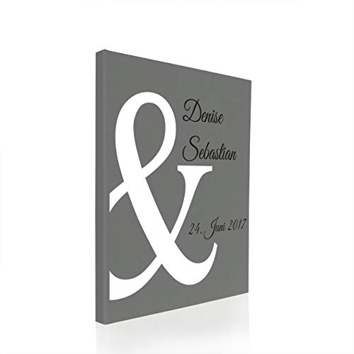 Hochzeitideal Stammbuch der Familie A4 inkl. Personalisierung Bezug Leinen grau Nr. 9 (grau) von Hochzeitideal