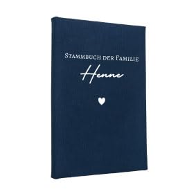 Hochzeitideal Stammbuch der Familie 'Britney' Nr. 304 inkl. Personalisierung (Dunkelblau, Klassisch) von Hochzeitideal