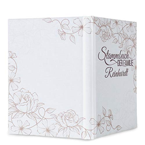 Hochzeitideal Stammbuch der Familie Familienstammbuch bedruckten Buchbinderleinen (506 - Bruna personalisert) von Hochzeitideal