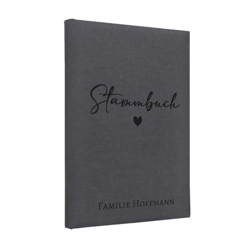 Hochzeitideal Stammbuch der Familie 'Tammy' Nr.302 inkl. Personalisierung (Grau, A5) von Hochzeitideal