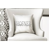 Kissenbezug Hochzeit | Personalisiert Sofakissen Dekokissen Kissenhülle 50x 50 cm O. 40x 40cm von Hochzeitideal
