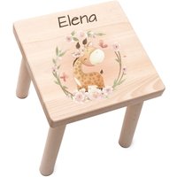 Personalisierter Kinderhocker | Kinderstuhl Tiere Mit Namen + Datum Geburtstagsgeschenk Holzhocker Kinder Holz von Hochzeitideal