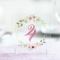 Tischnummer Acrylglas Mit Hochwertigem Aufdruck Tischnummer Acrylglas Mit Hochwertigem Aufdruck von Hochzeitideal