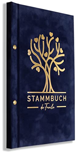 A4 Stammbuch Hochzeit Bero blau Standesamt incl. 11 Klarsichthüllen von Hochzeitja.de