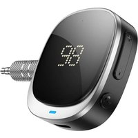 AUX Adapter Buchse 3,5 mm Bluetooth mit Display in Schwarz von Hoco