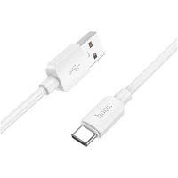 Schnellladekabel USB-A zu USB-C Ladekabel/ Datenkabel 1m in Weiß 27W 2,4A von Hoco