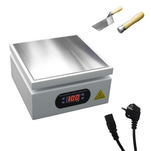 500W Lötstation Heizplatte, Elektronische Heizplatte Vorwärmstation, Digitale LCD Mikrocomputer Elektrische Vorwärmung Rework Heater Lab für Komponentenerwärmung 0-400℃ Einstellbar, 150X150mm von Hocomay
