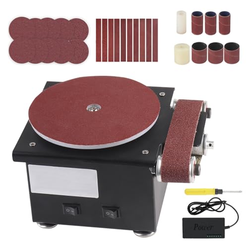 6 Zoll Band und Tellerschleifer, 3-in-1 Elektrische Mini Bandschleifer mit 26 Schleifscheiben, 7 Stufen Einstellbare Schleif und Poliermaschine für Metall, Holz, Aluminium 6 Zoll Band und Tellerschleifer, 3-in-1 Elektrische Mini Bandschleifer mit 26 Schleifscheiben, 7 Stufen Einstellbare Schleif und Poliermaschine für Metall, Holz, Aluminium von Hocomay