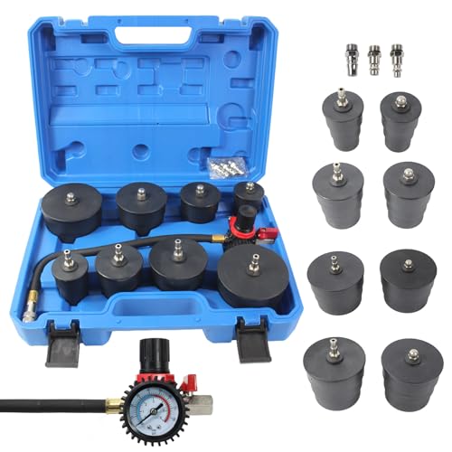 9Tlg Turbolader Ladeluft System Adapter Satz, Ladeluftkühler Abdrücksatz mit Manometer, 4 Paar Stufenadapter, Kühlwasser Abdrückgerät für Ladeluftschläuche Abgasturbolader Kompressorsysteme 9Tlg Turbolader Ladeluft System Adapter Satz, Ladeluftkühler Abdrücksatz mit Manometer, 4 Paar Stufenadapter, Kühlwasser Abdrückgerät für Ladeluftschläuche Abgasturbolader Kompressorsysteme von Hocomay