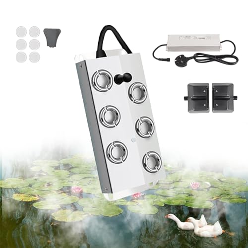 Hocomay 6-Kopf-Ultraschall-Nebelmaschine, 6L/h Teich Zerstäuber Luftbefeuchter, Mister Fogger für Festivals, Teiche, Gärten Hocomay 6-Kopf-Ultraschall-Nebelmaschine, 6L/h Teich Zerstäuber Luftbefeuchter, Mister Fogger für Festivals, Teiche, Gärten von Hocomay